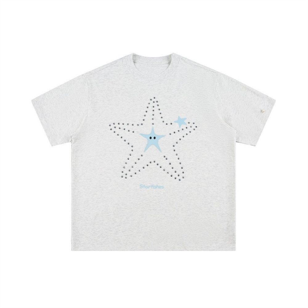 Japanese Brand Men's Hip Hop Loose Casual Star Studded T-Shirt Size US M / EU 48-50 / 2 - 1 Thumbnail