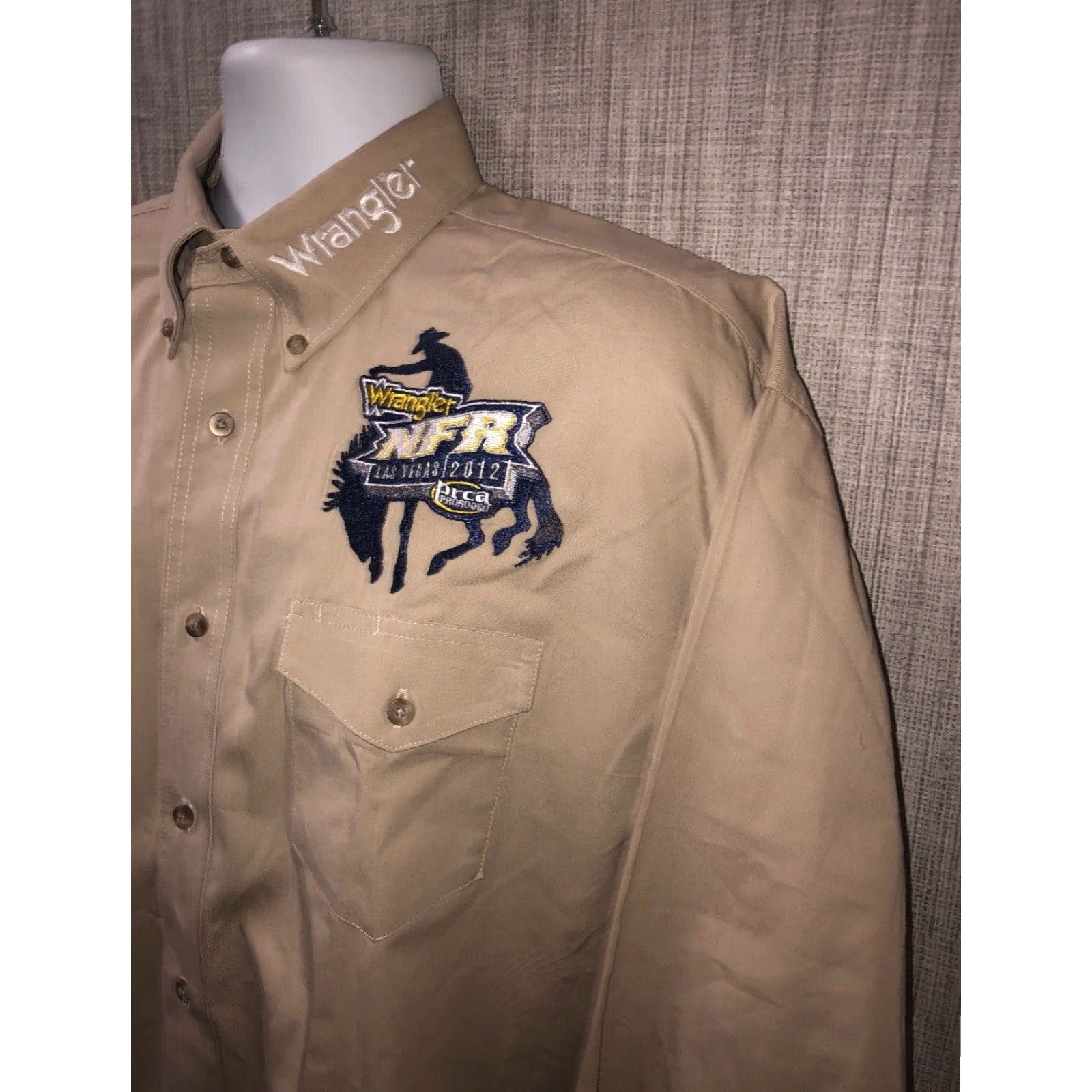 Wrangler Wrangler Beige Long Sleeve Button Front Shirt Adult Large Mens Size US L / EU 52-54 / 3 - 3 Thumbnail