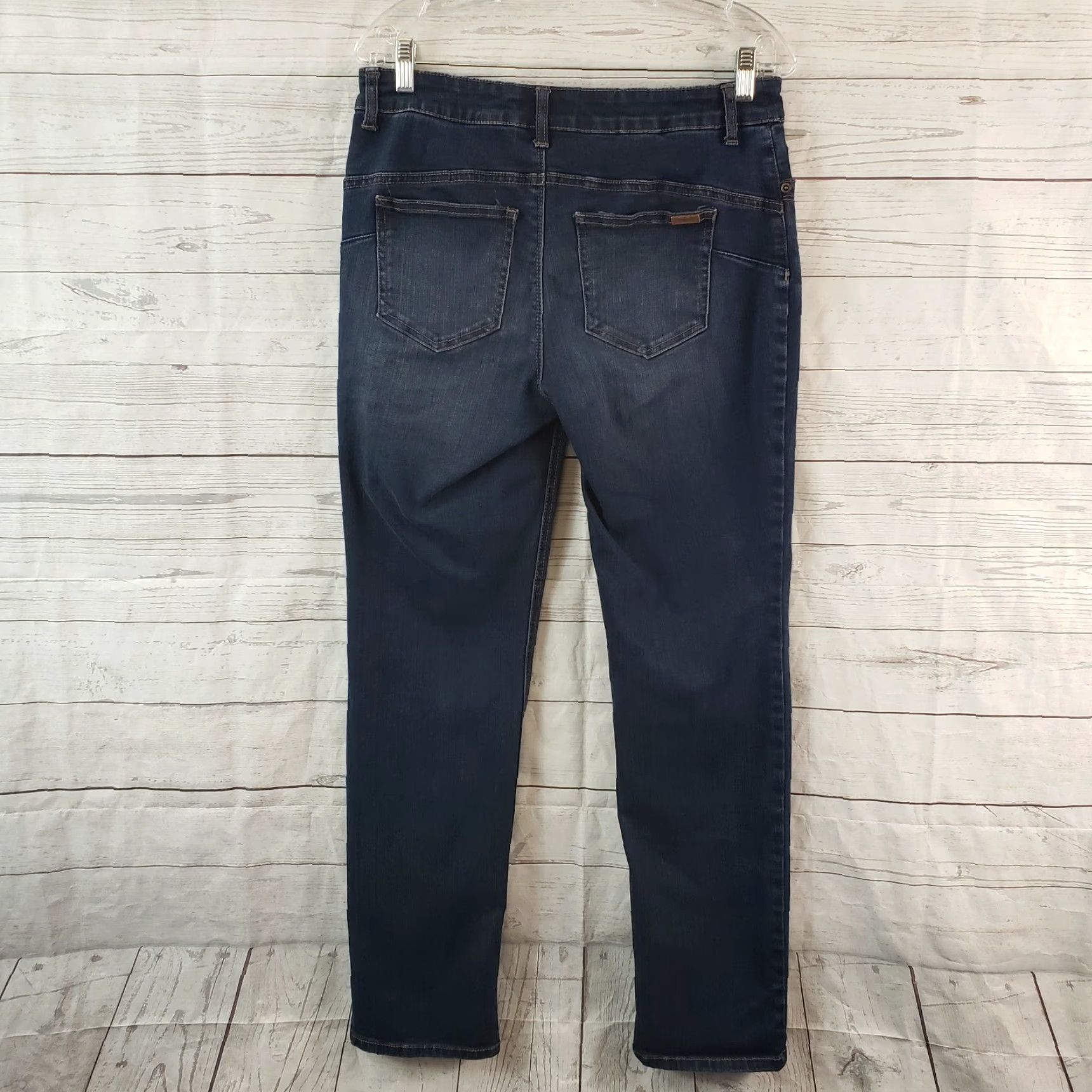 Vintage Chico's So Lifting Womens Jeans Blue 6 Mid Rise Dark Wash Regular Cotton Blend Zip Straight 31.5 Inseam Womens Size 28" / US 6 / IT 42 - 3 Thumbnail