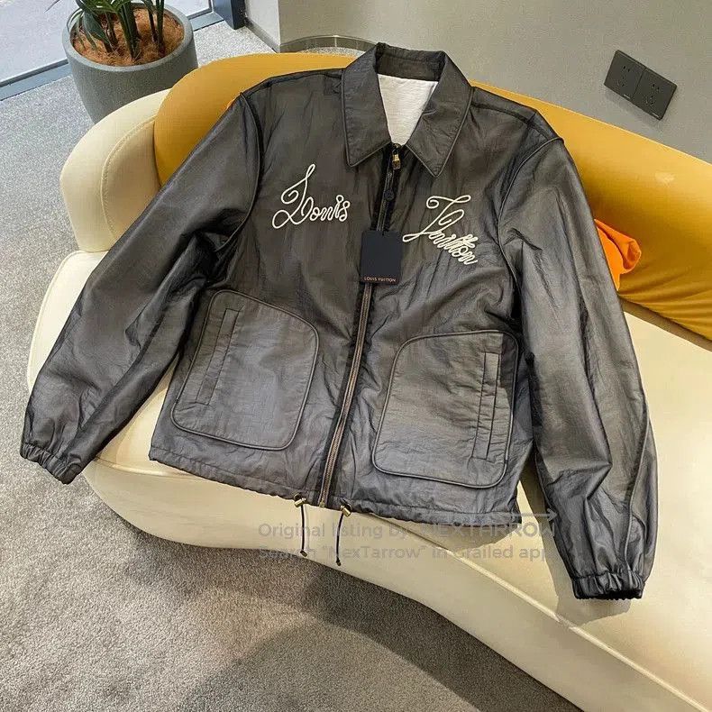 Louis Vuitton LV 2024 Embroidered Logo Gray Jacket. Size US XL / EU 56 / 4 - 1 Thumbnail