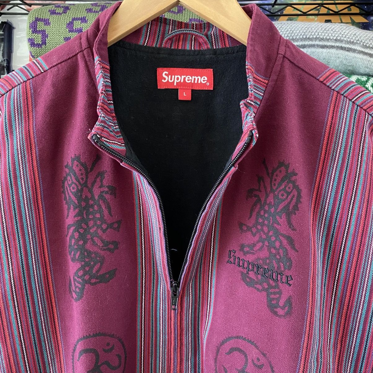 Supreme Supreme Woven Striped Batik Jacket Purple 2018 Vintage Size US L / EU 52-54 / 3 - 3 Thumbnail