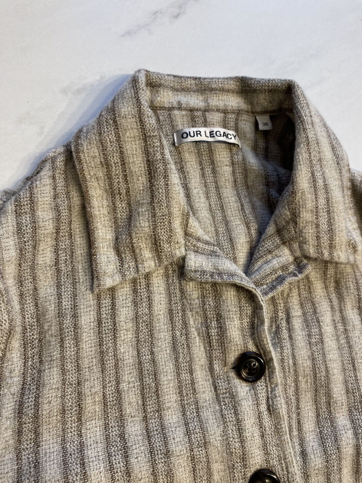 Our Legacy Our legacy Square striped Square jacket cotton wool luxury Size S / US 4 / IT 40 - 2 Thumbnail