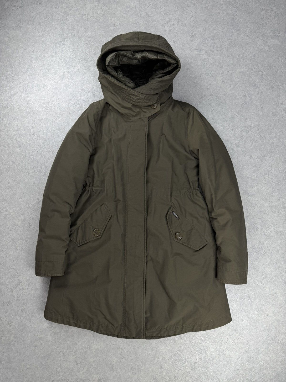 Woolrich Woolen Mills Women’s Woolrich Ramar Cloth Hooded Parka Jacket Olive M Size M / US 6-8 / IT 42-44 - 2 Thumbnail