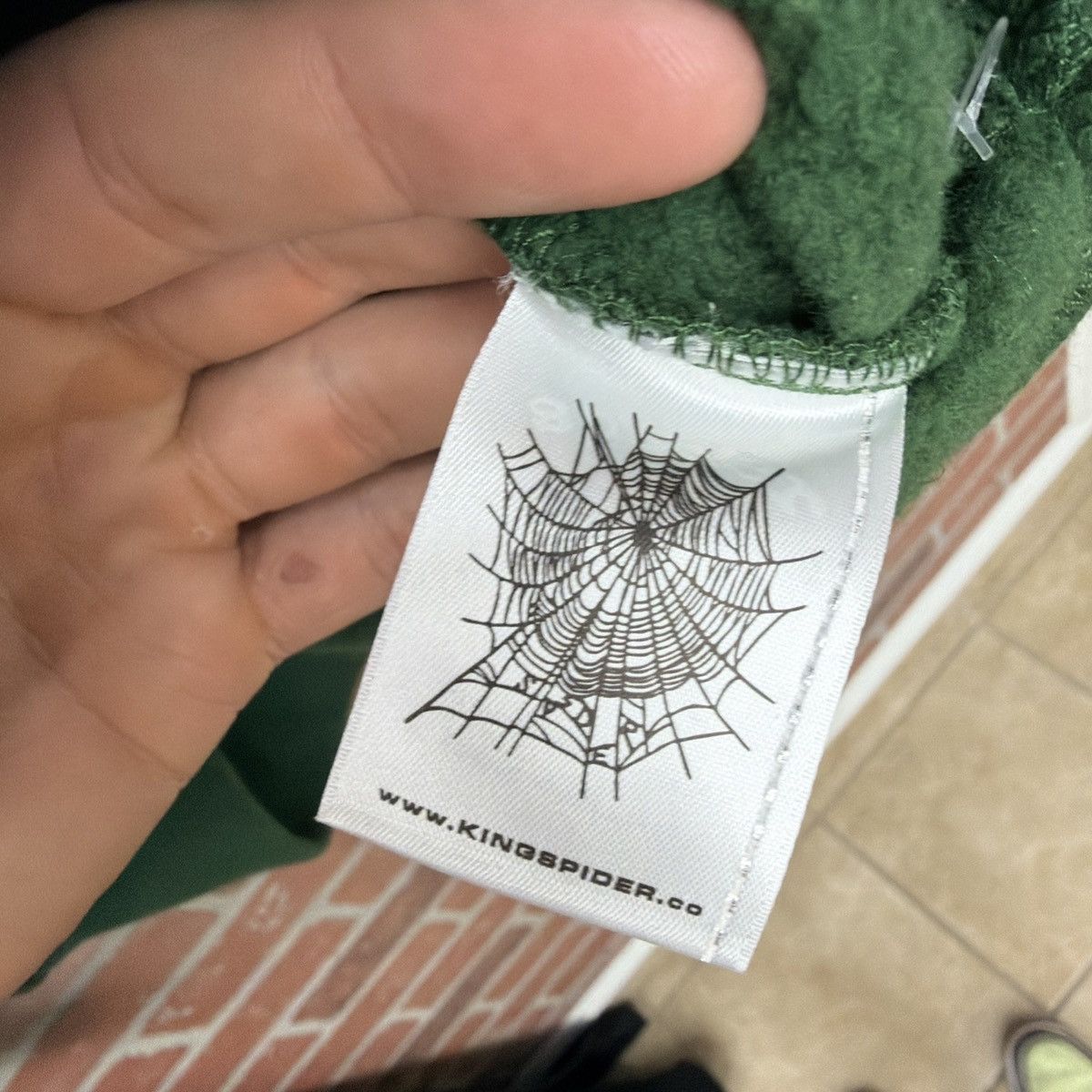 Sp5der Sp5der Worldwide GreenZip Up Studded Hoodie Size M Worn Once Size US M / EU 48-50 / 2 - 8 Thumbnail