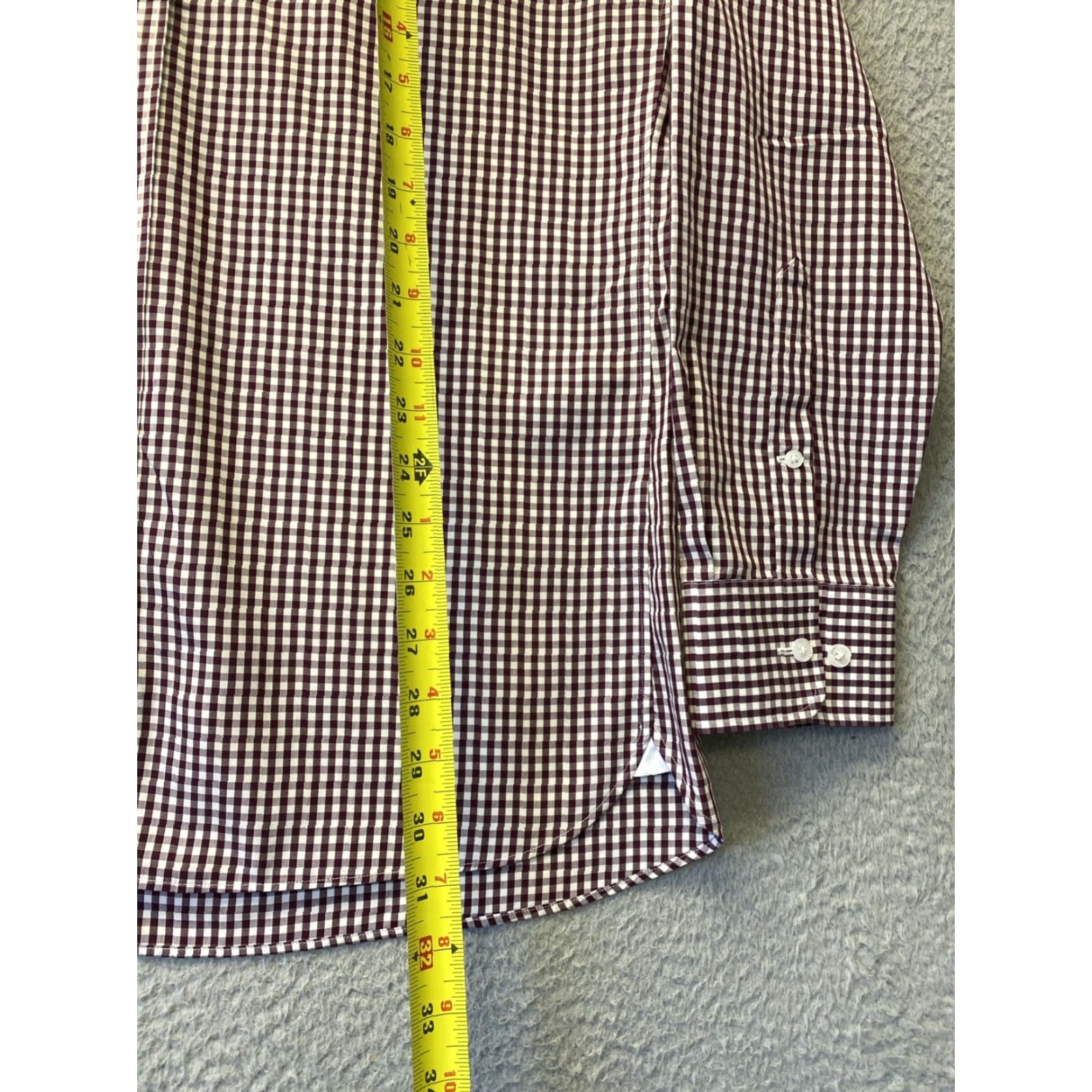 Bonobos Bonobos Shirt Button-Up Long Sleeve Red Slim Fit M Cotton Check Classic Preppy Mens Size US M / EU 48-50 / 2 - 6 Thumbnail