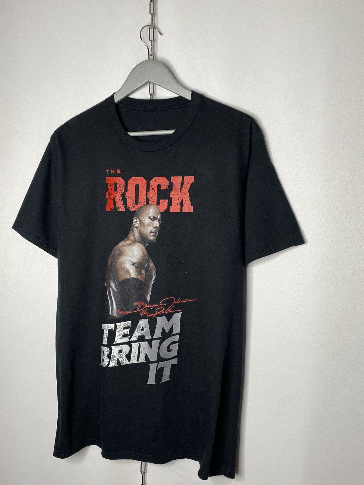 Vintage × WWE × WWF Vintage WWE The Rock Team Bring It T-Shirt Short Sleeve Size US L / EU 52-54 / 3 - 2 Thumbnail