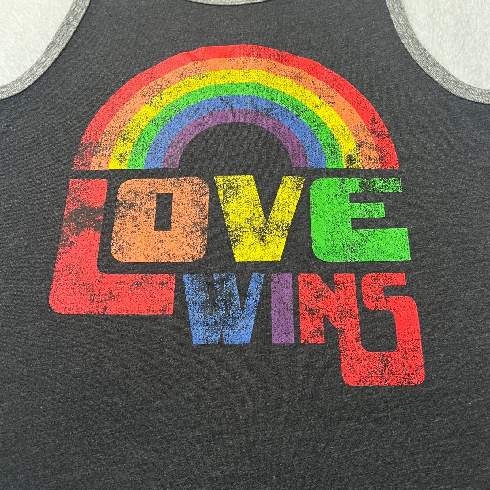 Other Love Wins Rainbow Pride Contrasting Trim Tank Top Size US XS / EU 42 / 0 - 8 Thumbnail