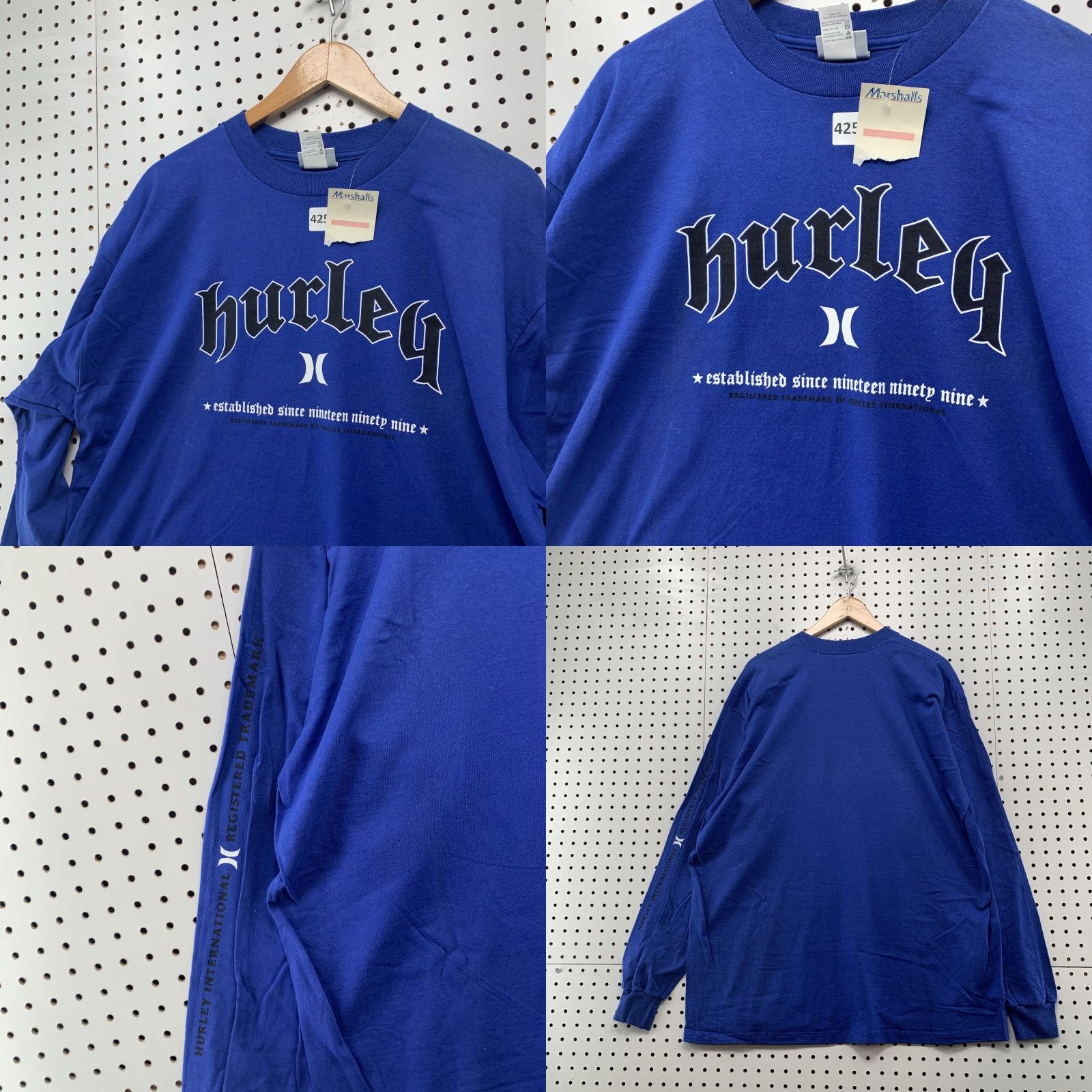 Hurley VTG NEW Hurley Long Sleeve Shirt Blue Mens XL Skater Motorcycle NWT Size US XL / EU 56 / 4 - 8 Thumbnail