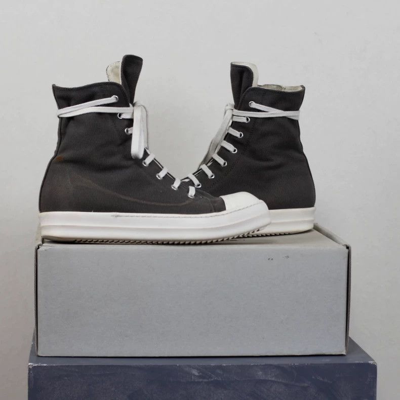 Rick Owens rickowens gray high-top sneakers-2508 Size US 5 / EU 37 - 5 Thumbnail