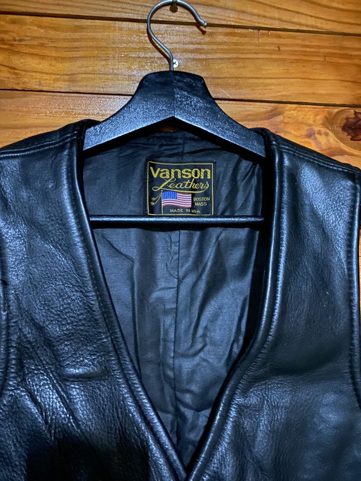 Vanson Leathers Vanson Leathers Black Leather Vest – Made in USA - Classic Size US S / EU 44-46 / 1 - 9 Thumbnail
