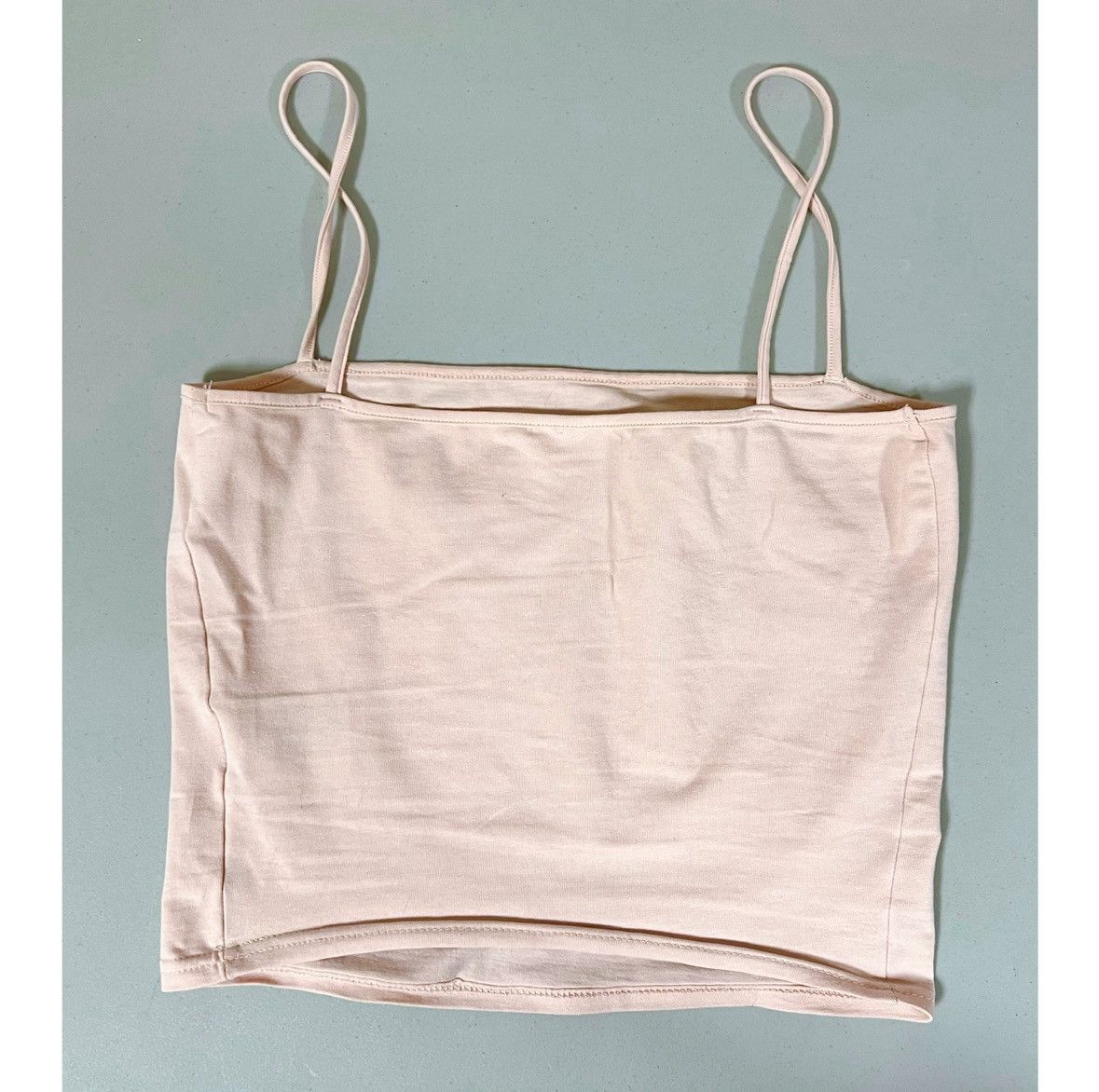 Vintage Light Pink Pastel Solid Tank Crop Top Shirt Tee Size S 🎀 Size S / US 4 / IT 40 - 2 Thumbnail