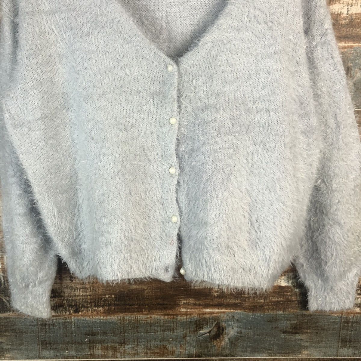 Japanese Brand DL Retro Girl Blue Cardigan Knitwear #C326 Size M / US 6-8 / IT 42-44 - 6 Thumbnail