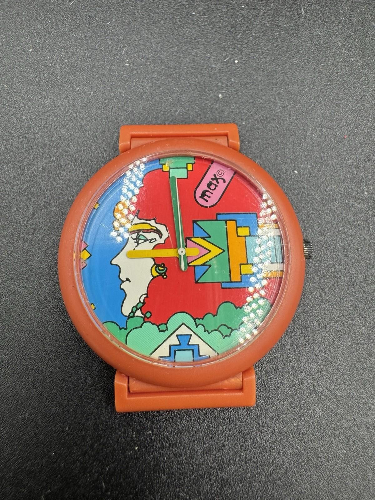 Other Vintage 1988 PETER MAX Wrist Watch Rare ! Collector’s Piece Size ONE SIZE - 3 Thumbnail