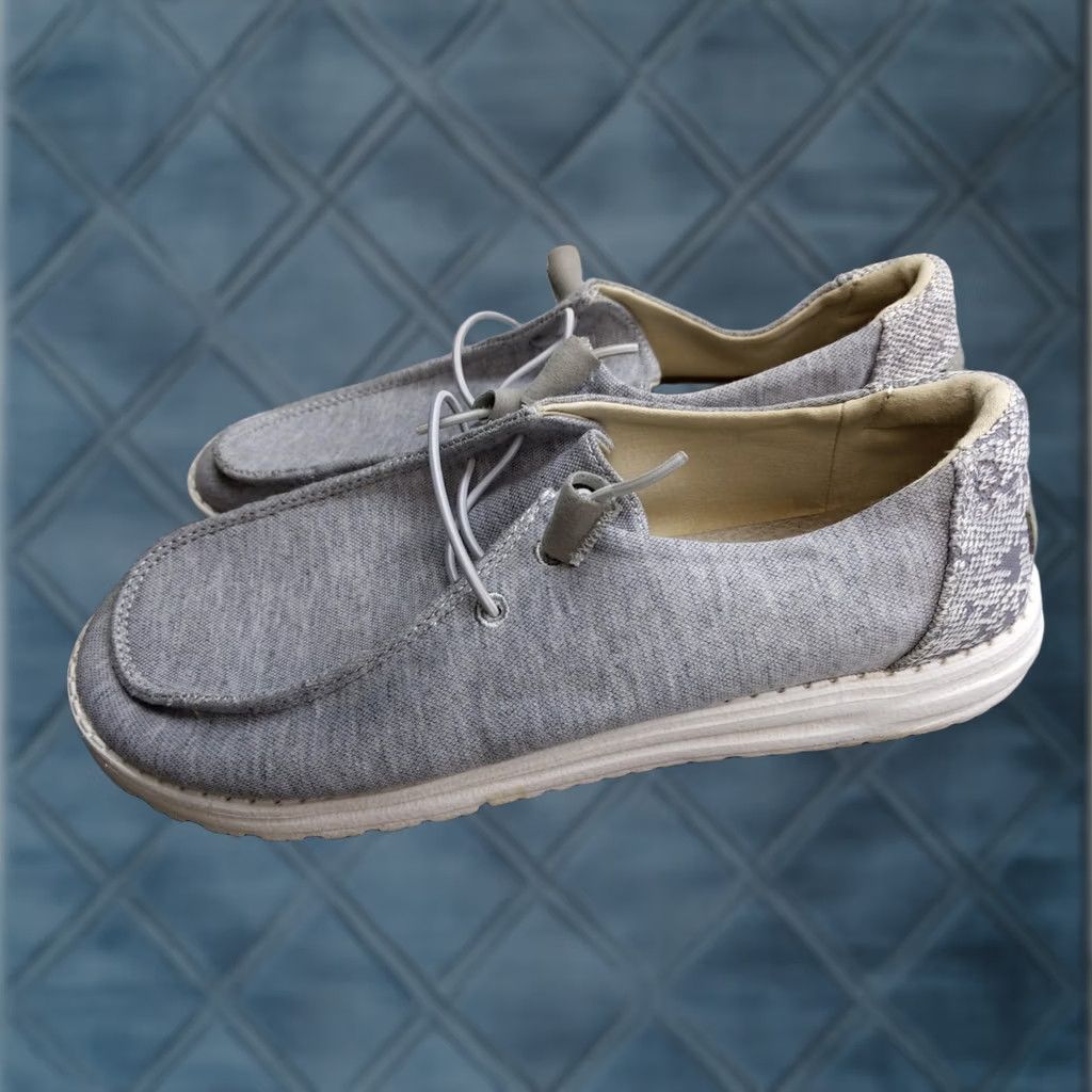 Vintage Hey Dude Wendy Stretch Fleece Slip-On Shoes Womens 9 Gray Casual Comfort Shoes Size M / US 6-8 / IT 42-44 - 1 Thumbnail