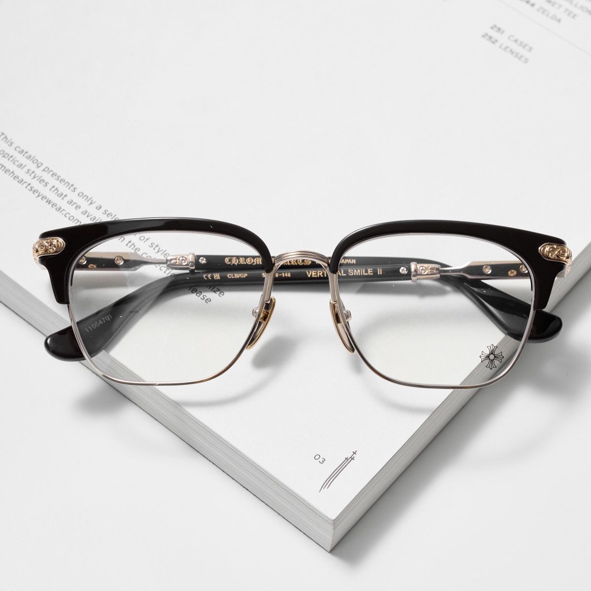 Chrome Hearts CHROME HEARTS VERTICAL SMILE II CLASSIC BROWN - GOLD PLATED GLASSES Size ONE SIZE - 6 Thumbnail