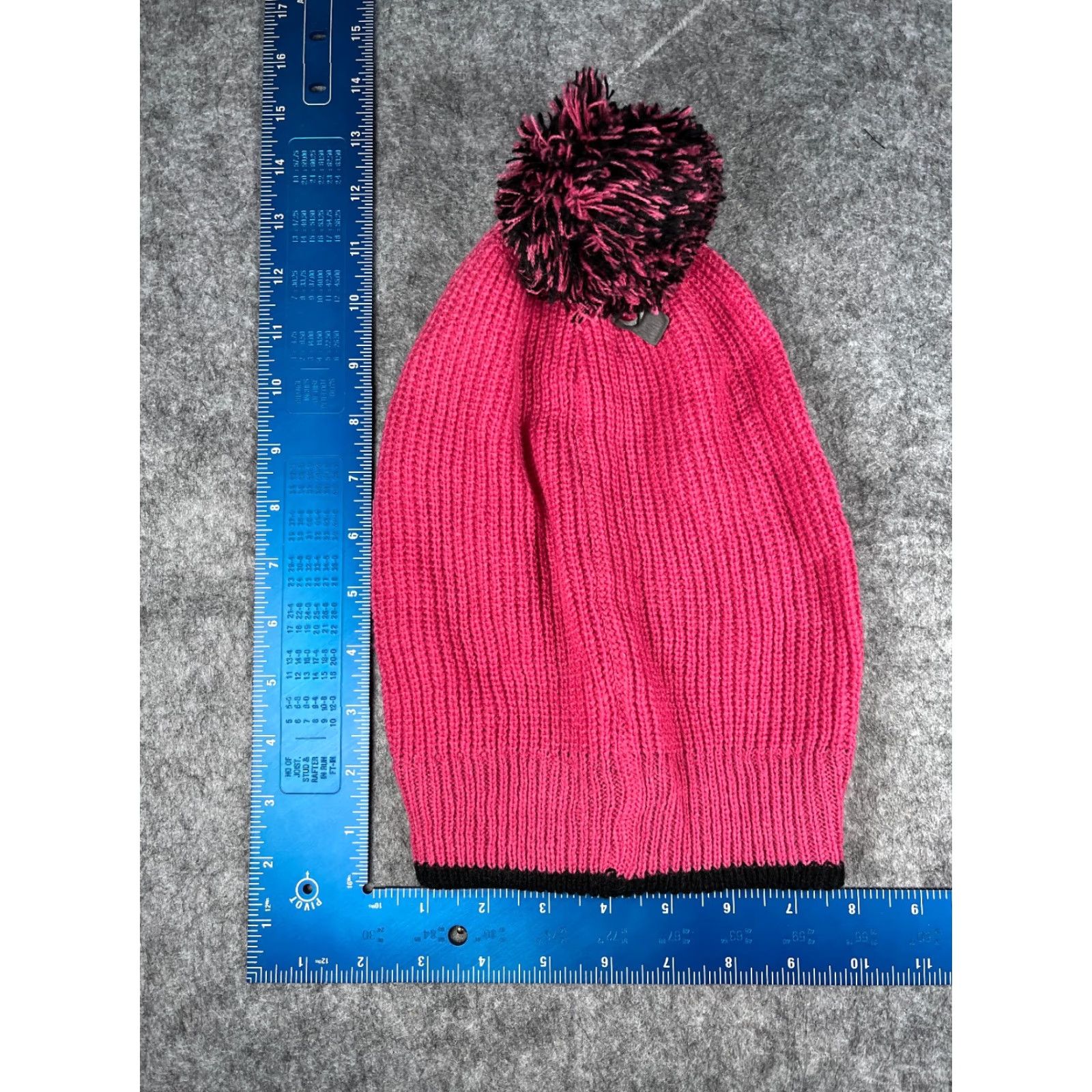 Pinko Beanie Toque Women One Size Pink Black Knit 100% Acrylic Ski Pom Outdoor Size ONE SIZE - 4 Thumbnail