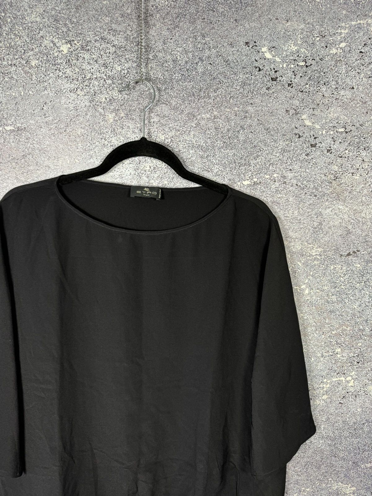 Etro × Vintage Vintage ETRO Silk Oversized Wide Sleeve Top Woman Size M / US 6-8 / IT 42-44 - 2 Thumbnail