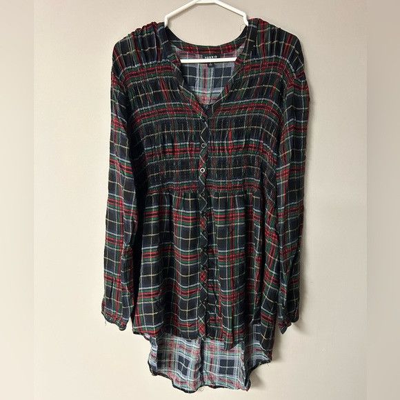 Torrid Torrid Babydoll Twill Button Down Plaid Shirt Size XXL / US 16-18 / IT 52-54 - 1 Thumbnail
