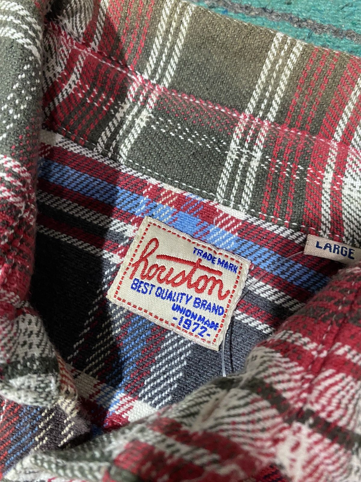 Japanese Brand Houston Union Made Heavyweight Flannel Shirt Size US L / EU 52-54 / 3 - 3 Thumbnail
