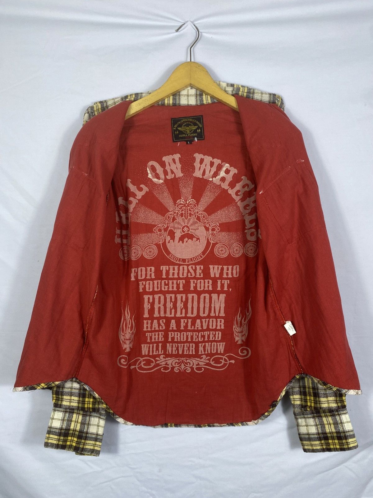 Yohji Yamamoto SICK JAPANESE SKULL FLIGHT BUTTON SHIRT IRON HEARTS STYLE Size US L / EU 52-54 / 3 - 2 Thumbnail
