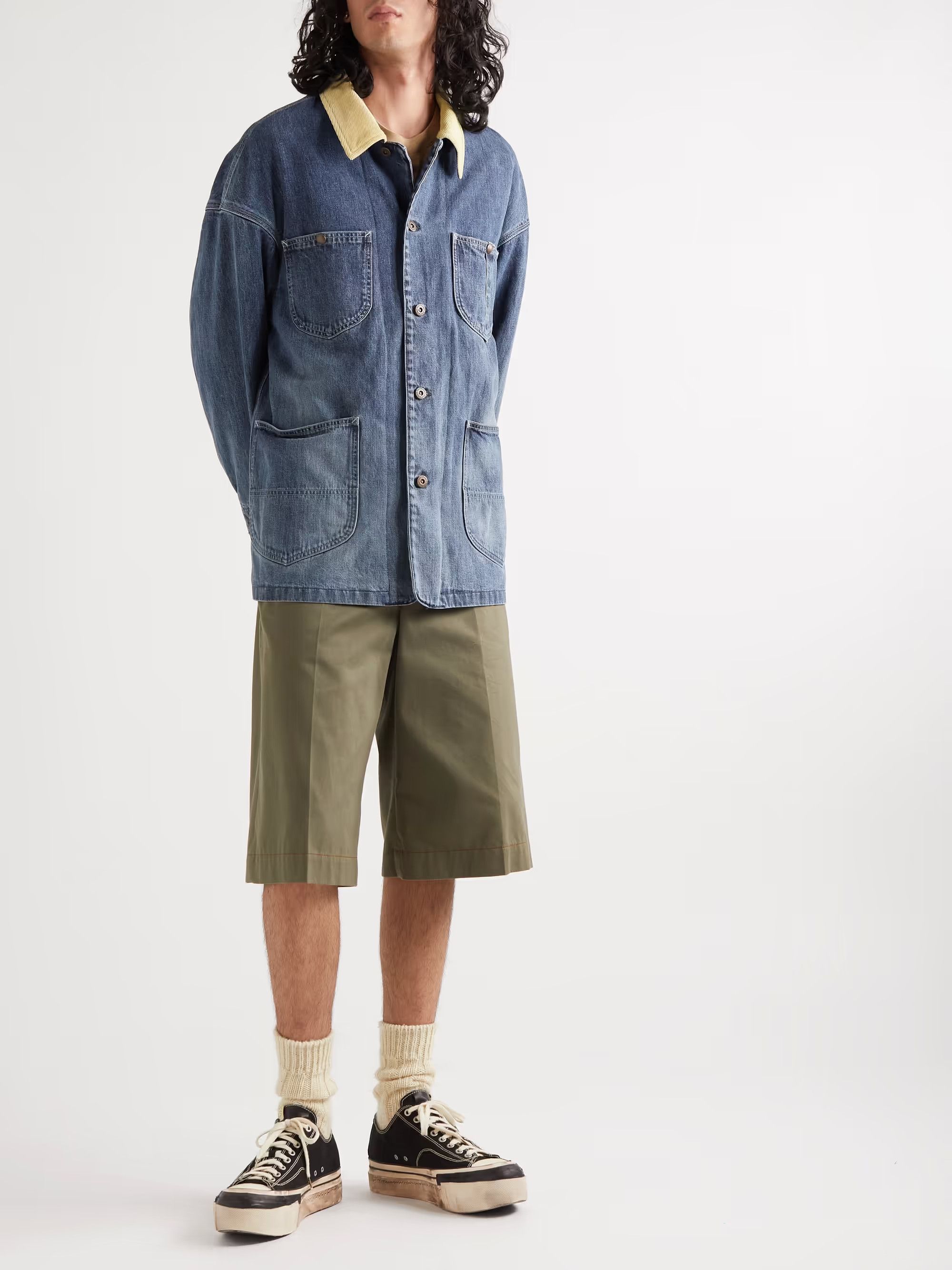 Visvim Social Sculpture Corduroy-Trimmed Denim Jacket Size US L / EU 52-54 / 3 - 4 Thumbnail