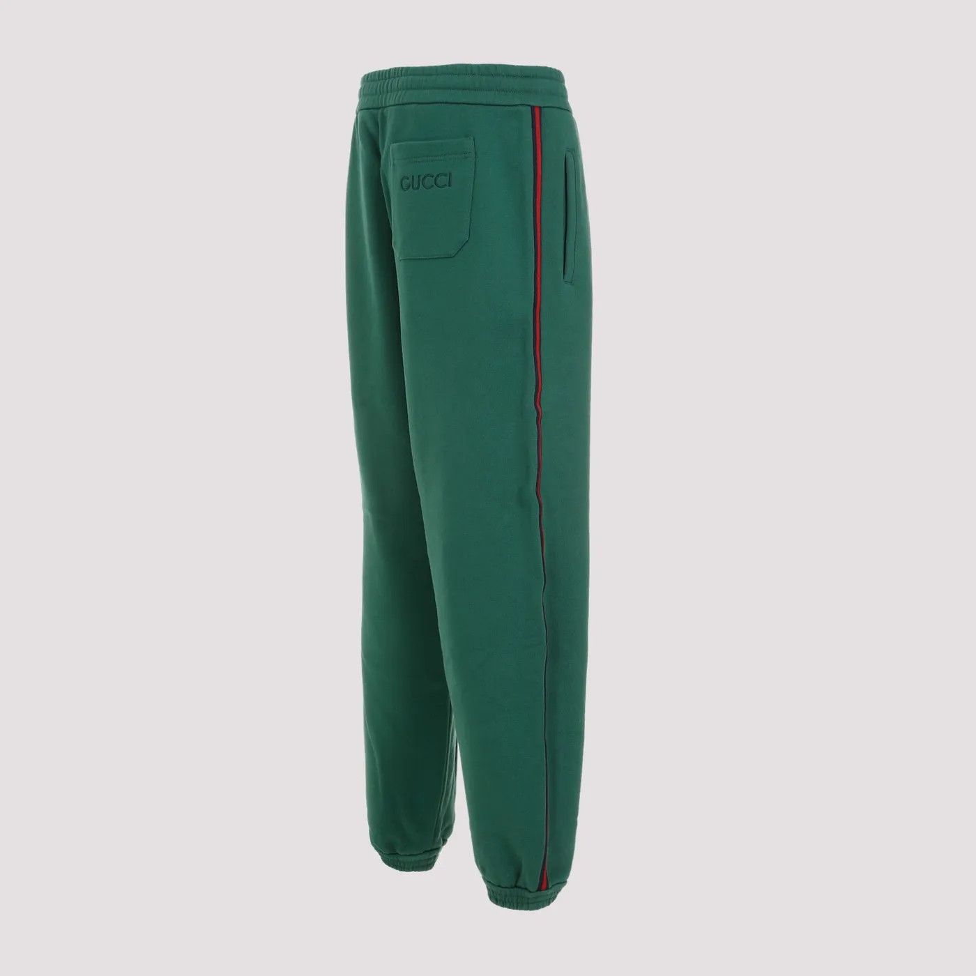 Gucci o1loc1c0925 Cotton Jersey Jogging Pant With Web in Green Size US 34 / EU 50 - 3 Thumbnail