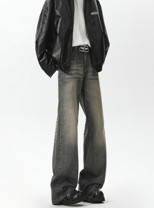 Japanese Brand American retro washed distressed loose straight jeans Size US 32 / EU 48 - 3 Thumbnail