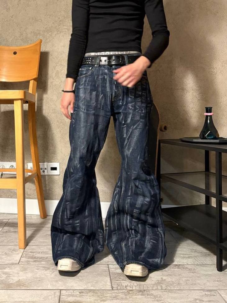Japanese Brand rare wax handmade streetwear jeans Size US 34 / EU 50 - 1 Thumbnail