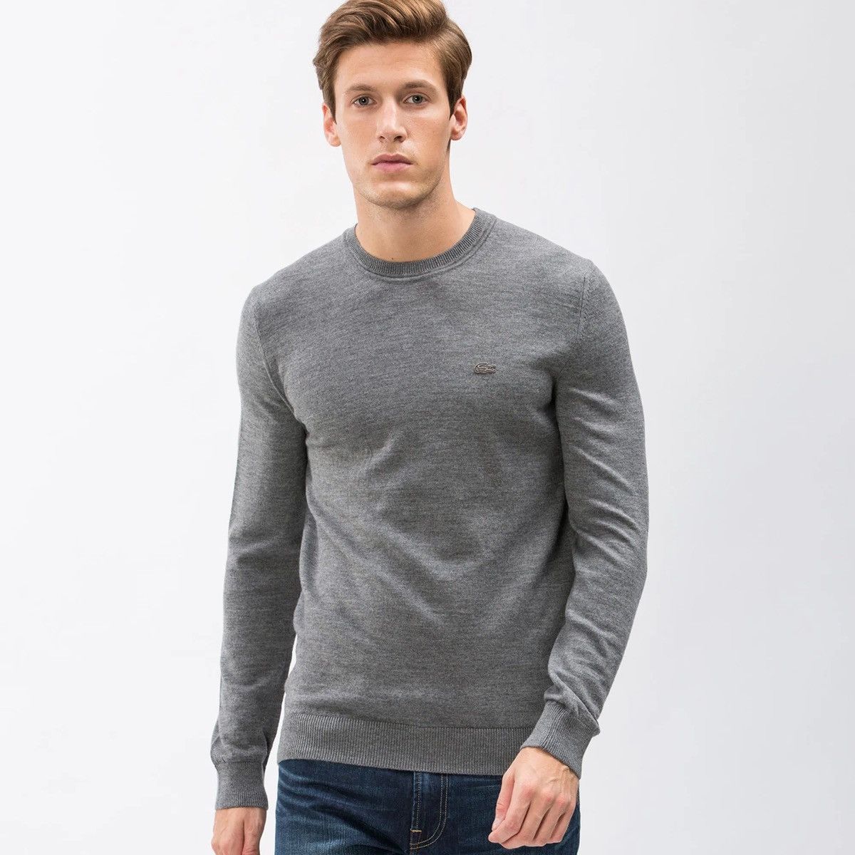 Lacoste Lacoste Men's Crew Neck Wool Jersey Sweater Size M Size US M / EU 48-50 / 2 - 1 Thumbnail