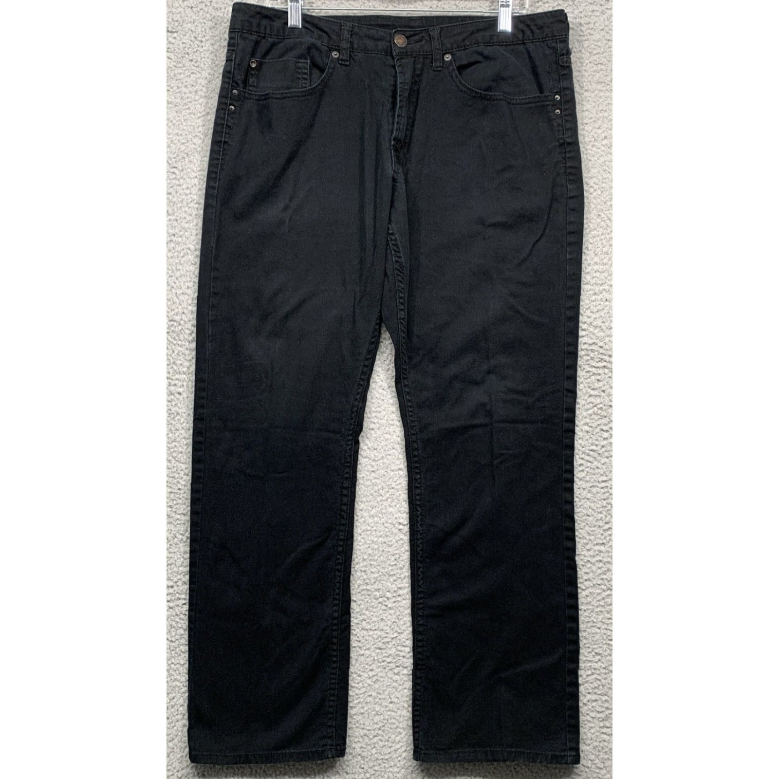 Buffalo David Bitton Buffalo David Bitton Jeans Men's Slim Straight Stretch Black 5-Pocket Sz 35/28.5 Size US 35 - 2 Thumbnail