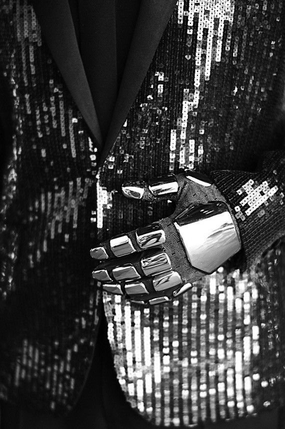 Hedi Slimane × Saint Laurent Paris SS13 - GRAIL - 10.000$ Daft Punk Sequined Le Smoking Blazer Size 44R - 8 Thumbnail