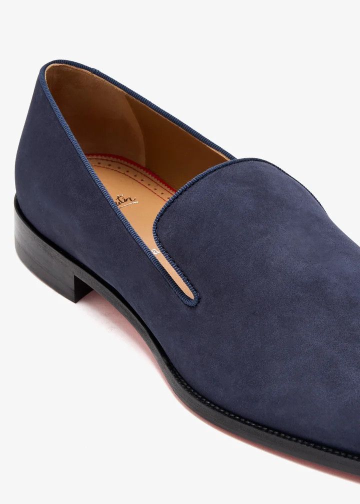 Christian Louboutin Mens Danny Flex Flat Zaffiro Blue Calf Dress Loafer 46 13 Size US 13 / EU 46 - 5 Thumbnail