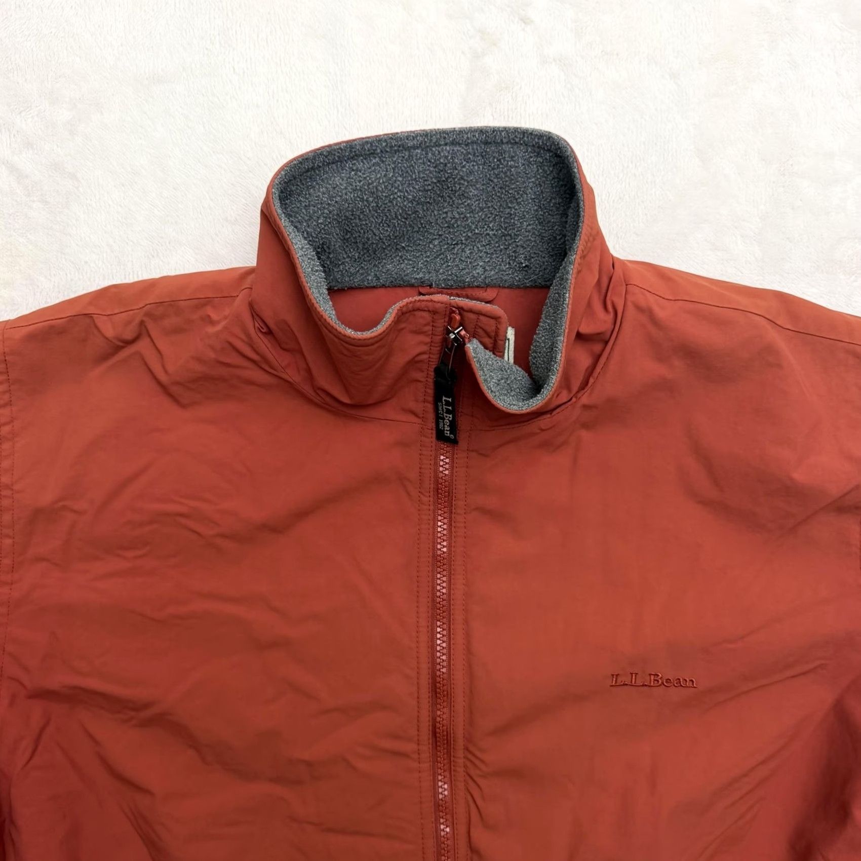 Vintage LL Bean Jacket Mens Large Orange Fleece Lined Bomber Insulated Zip Pockets Size US L / EU 52-54 / 3 - 2 Thumbnail