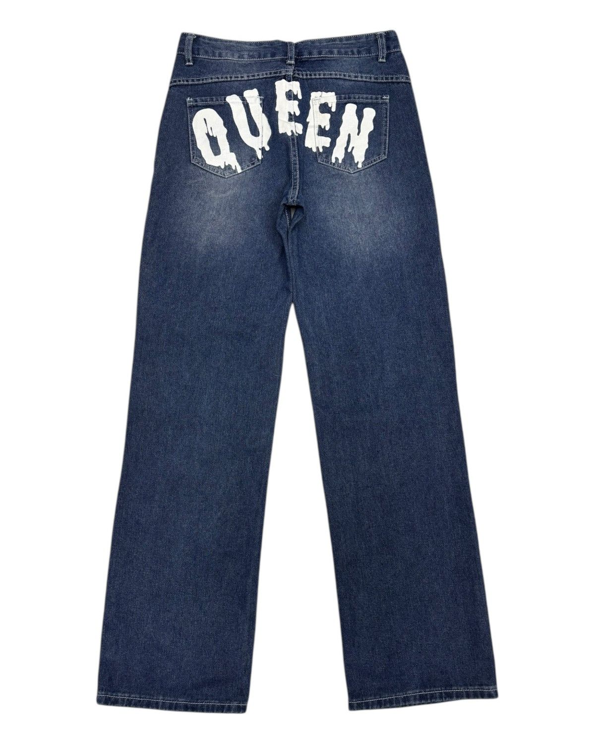Y-3 × Yohji Yamamoto Y-3 Yohji Yamamoto Custom Paint Queen Baggy Loose Jeans Size US 30 / EU 46 - 8 Thumbnail