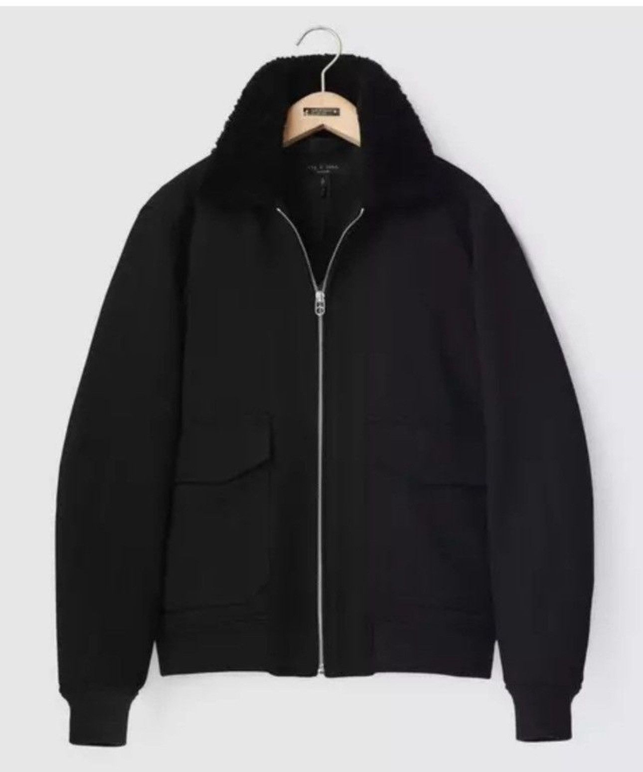 Rag & Bone Dorsey classic style with Sherpa collar $895 retail Size US L / EU 52-54 / 3 - 2 Thumbnail