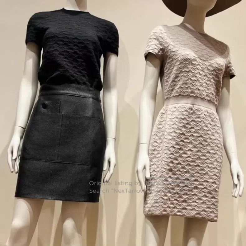 Hermes Hermes Black Leather Pocket Button Short Skirt Size 42" / US 20 - 6 Thumbnail