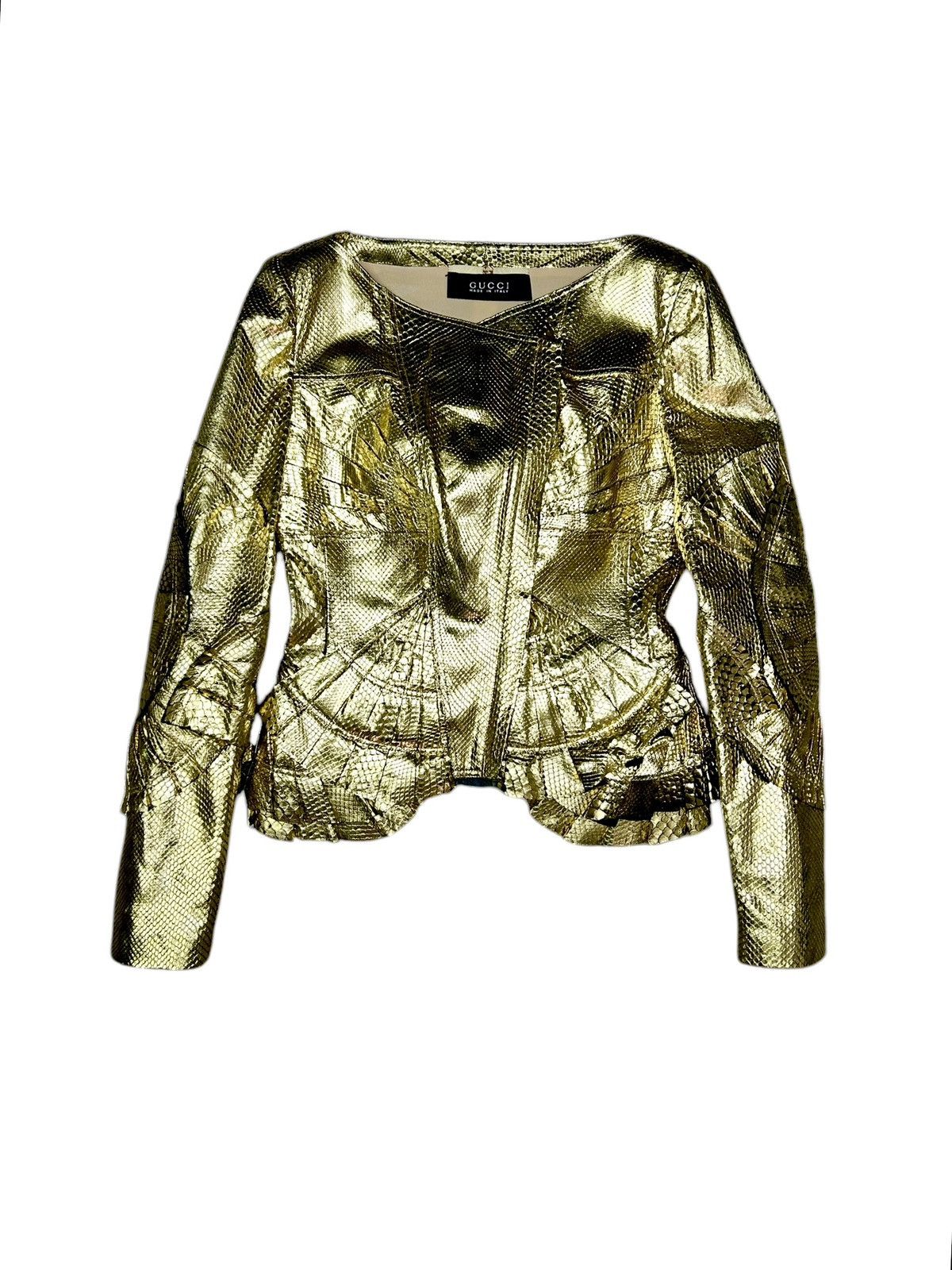 S/S 04 Gold Python Leather Jacket