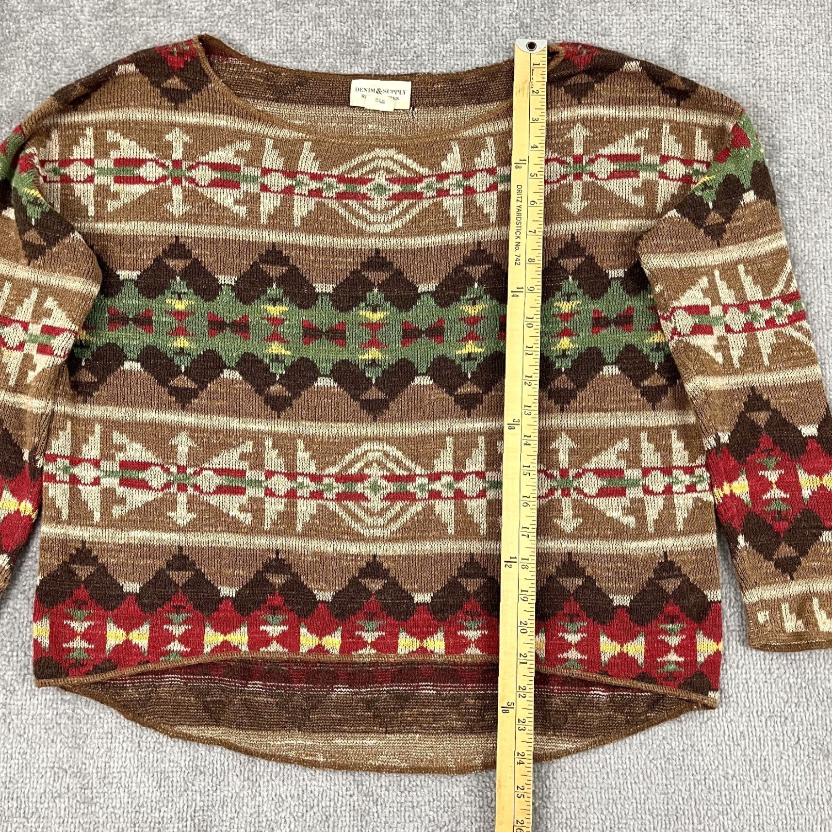 Vintage VINTAGE Denim & Supply Ralph Lauren Sweater Shirt Womens Large Southwestern Aztec Lightweight Size L / US 10 / IT 46 - 3 Thumbnail