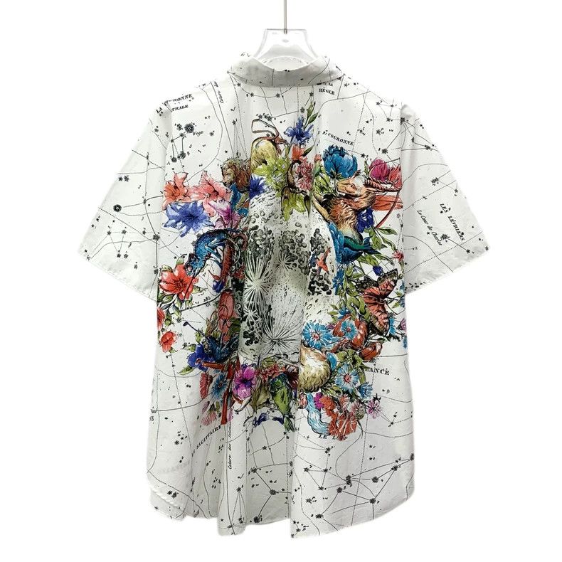 Other Dior White constellation floral print cotton lapel short-s Size XS / US 0-2 / IT 36-38 - 2 Thumbnail