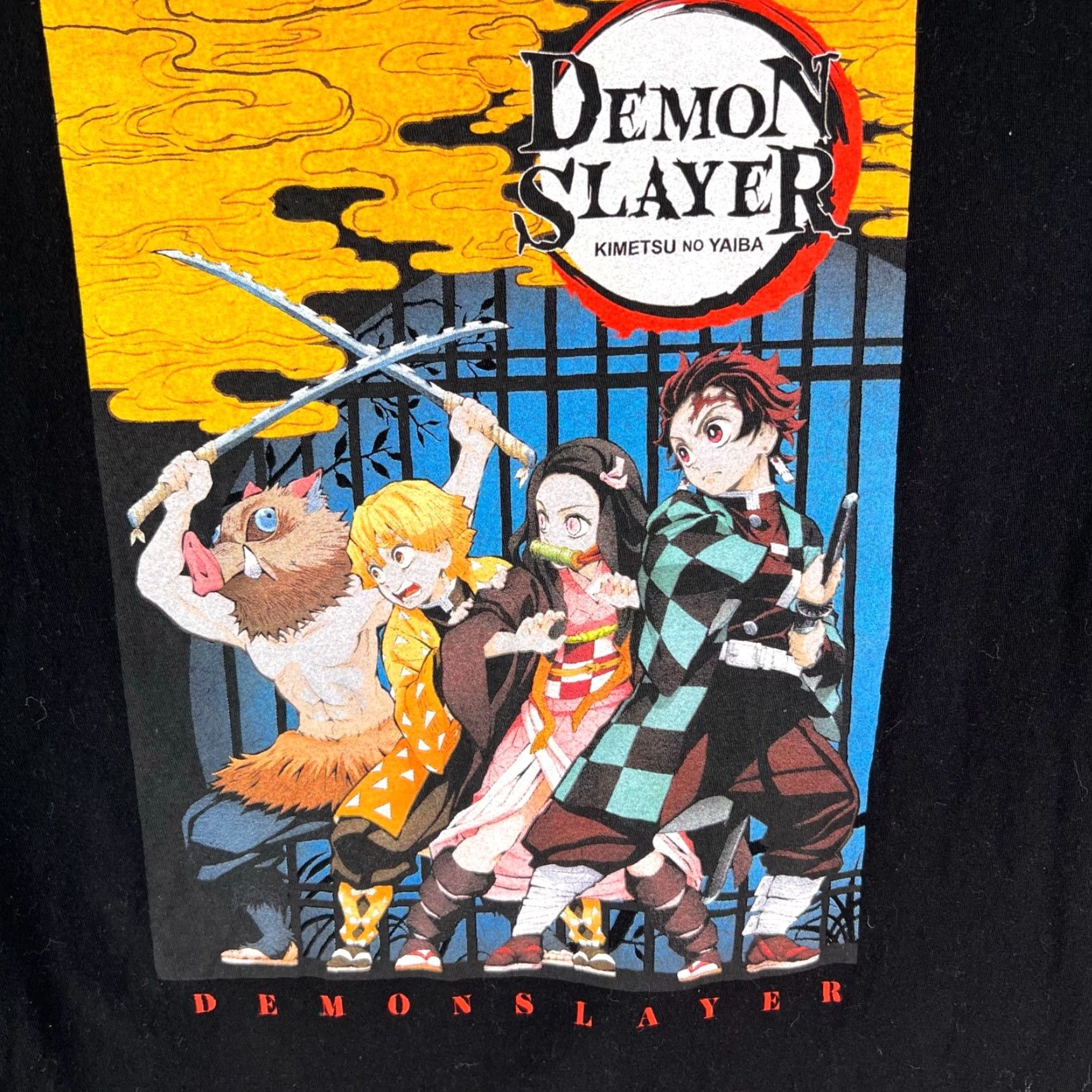 Vintage Demon Slayer T Shirt Adult XL Crew Neck Black 100% Cotton Graphic Print Men’s Kimetsu Yaiba Tee Size US XL / EU 56 / 4 - 2 Thumbnail