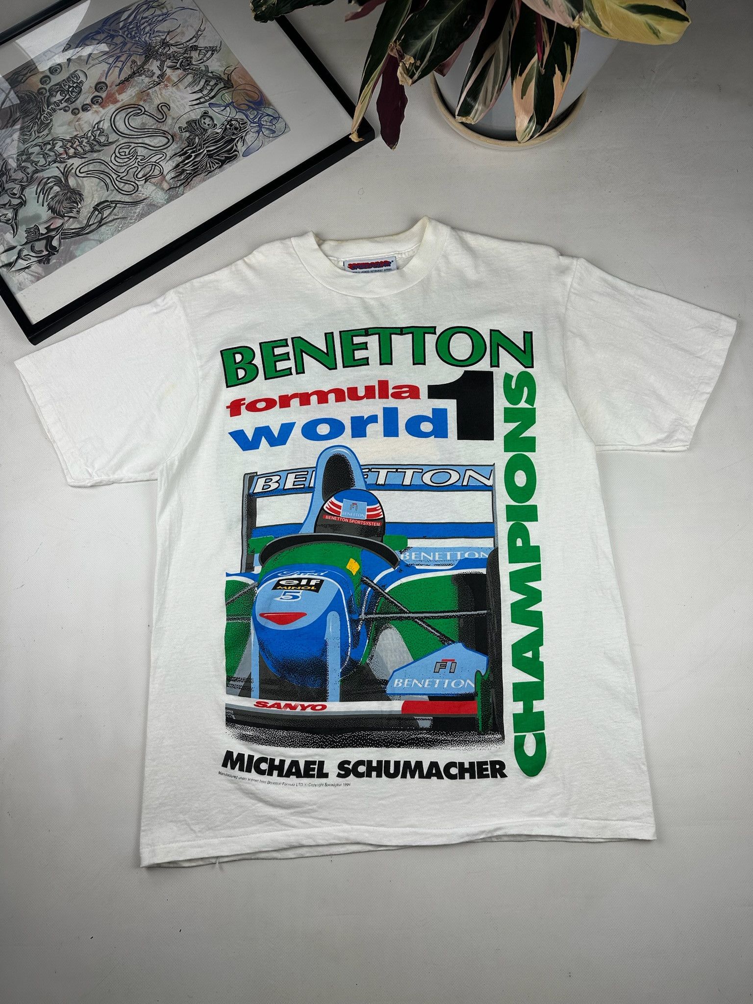Michael Schumacher Benetton F1 Team Vintage Jersey Tshirt