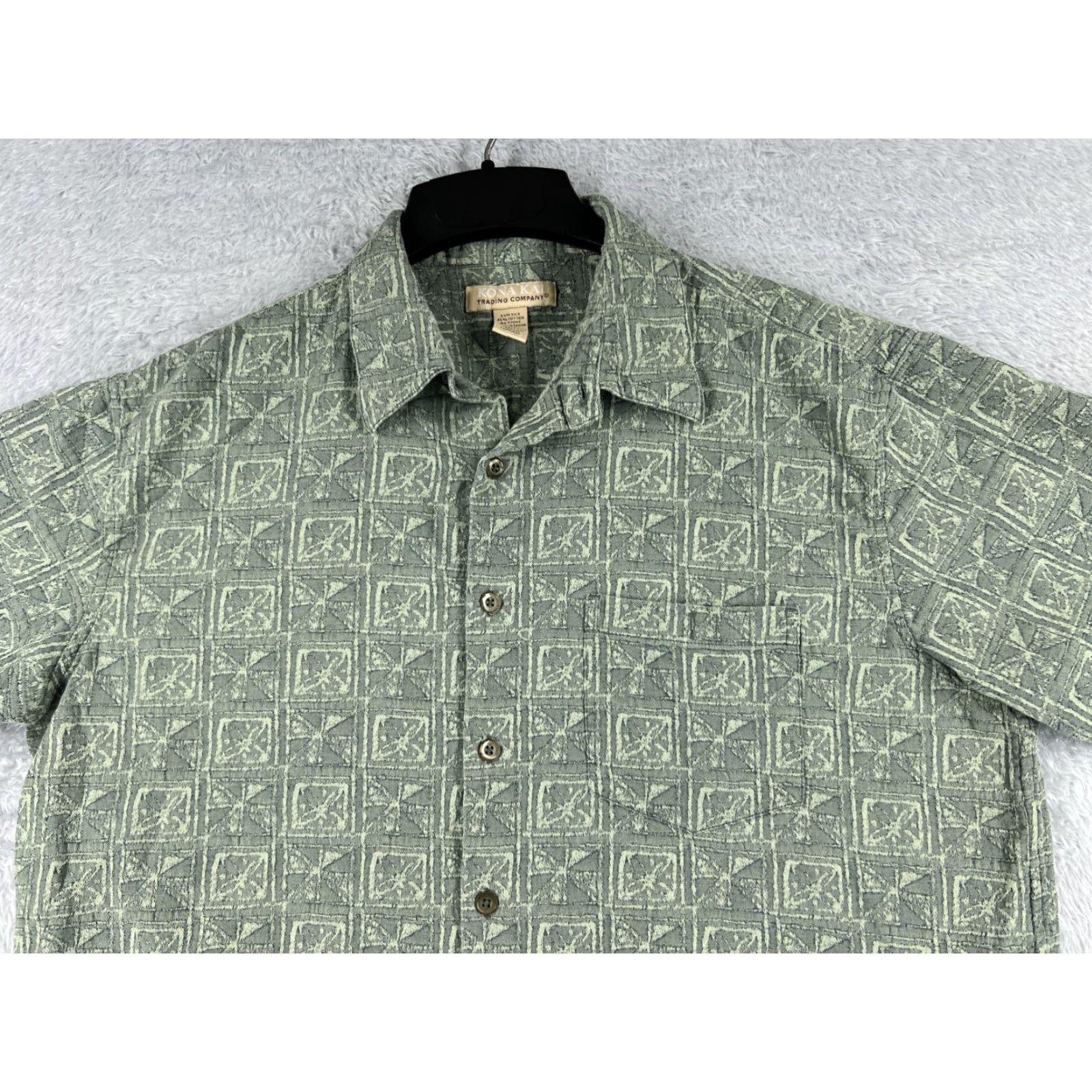 Vintage VINTAGE Kai Nani Shirt Hawaiian Shirt XL Green Floral 90s Aloha Button-Up Mens Size US XL / EU 56 / 4 - 4 Thumbnail
