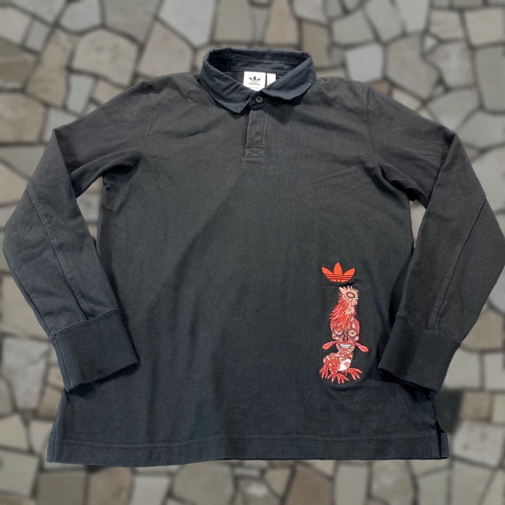 Adidas Adidas Rugby Polo Shirt Mens Small Black Size US S / EU 44-46 / 1 - 1 Thumbnail