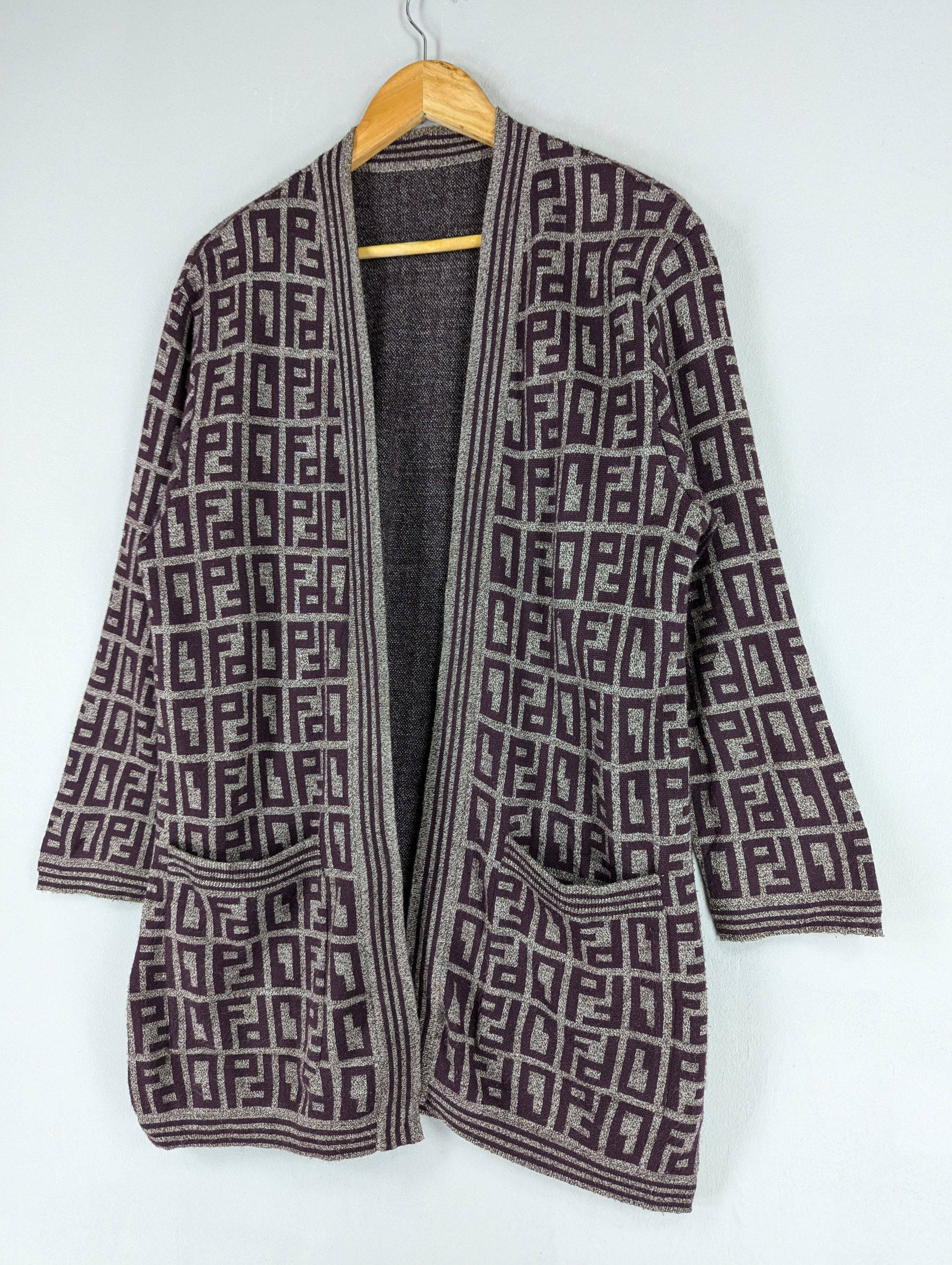 Japanese Brand Vintage Japanese Brand Acrylic Fullprint Cardigan Jacket Size US L / EU 52-54 / 3 - 2 Thumbnail
