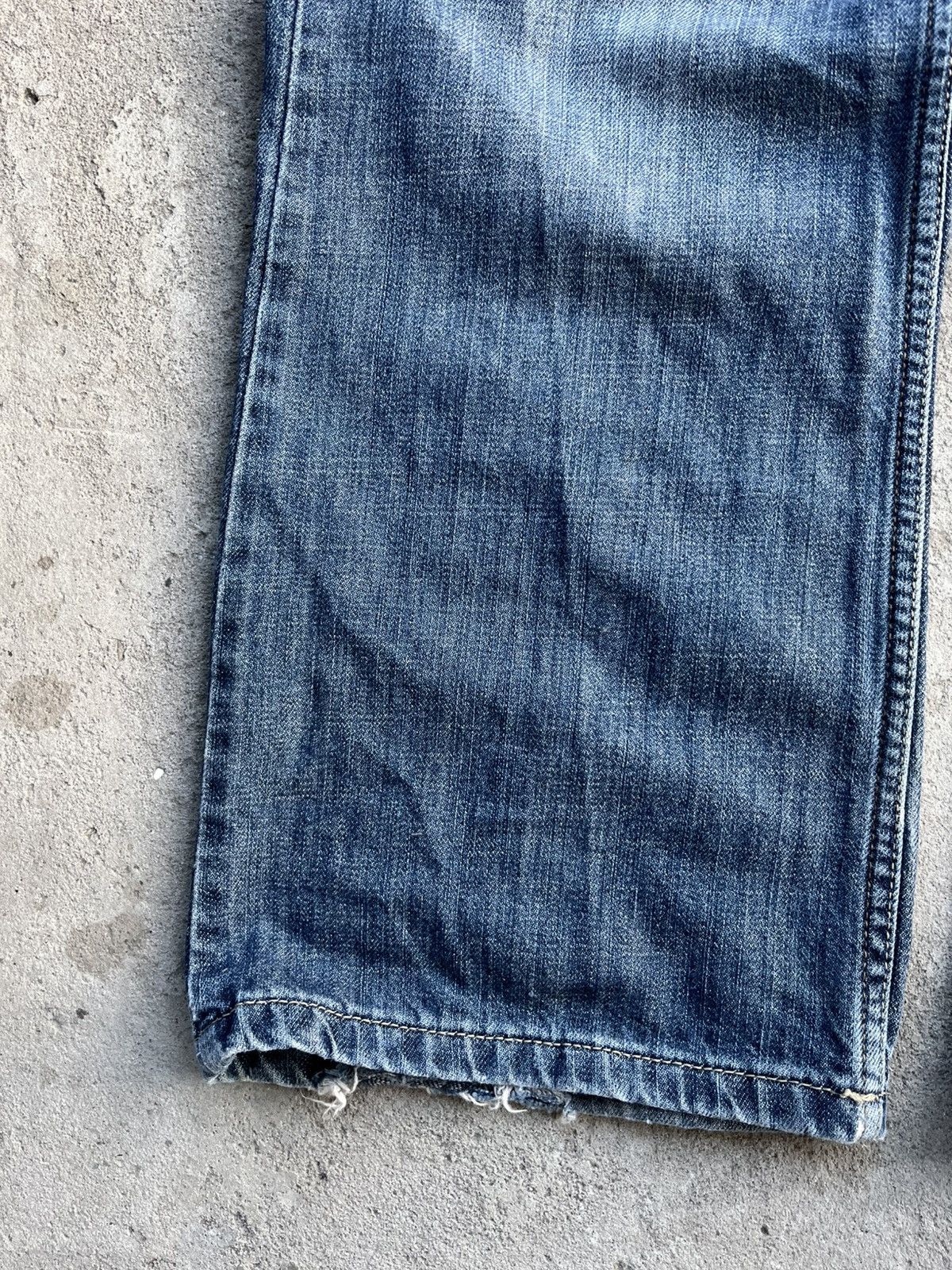 20471120 × If Six Was Nine × Le Grande Bleu (L.G.B.) Jeans Dirty Pants Faded Crash Denim Thrashed Y2K Distressed Size US 34 / EU 50 - 9 Thumbnail
