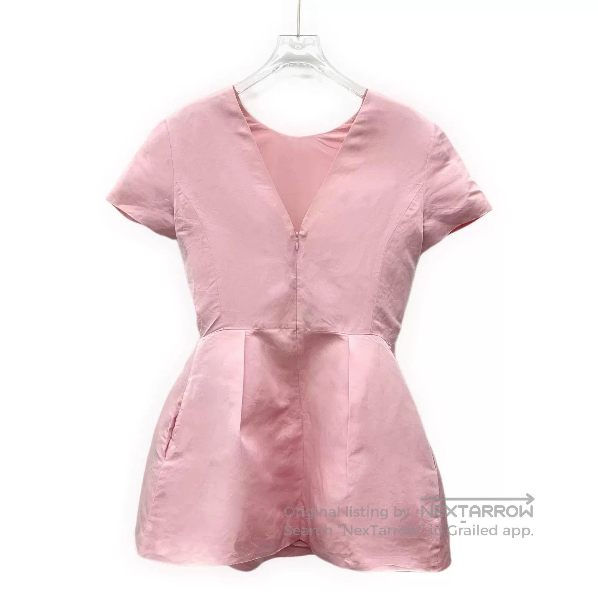 Dior pink silk short sleeve dress by dior. Size S / US 4 / IT 40 - 2 Thumbnail