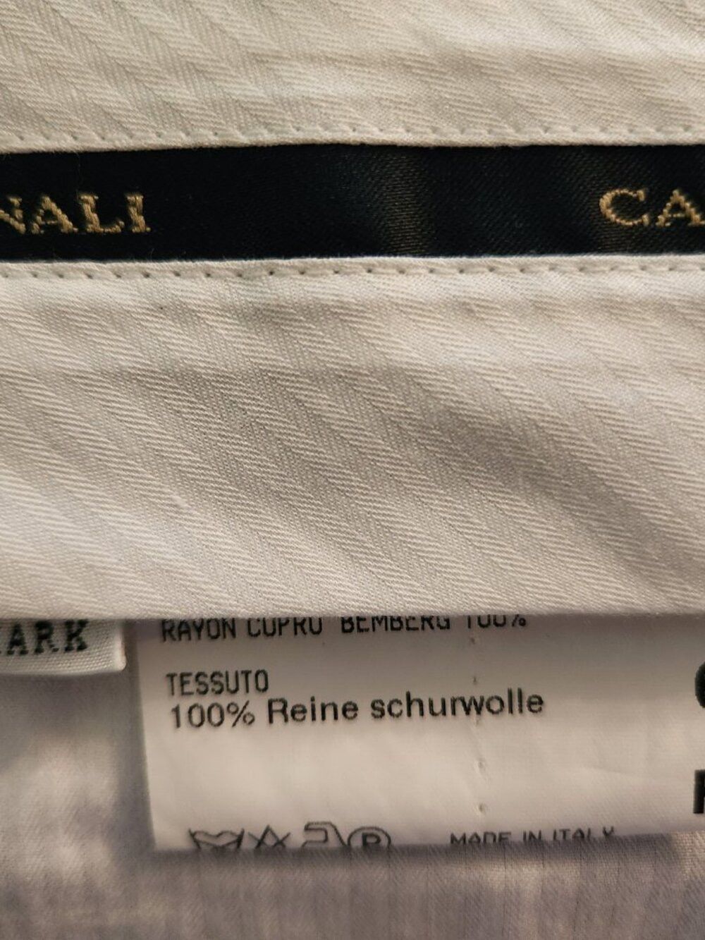 Canali canali men's black 100%wool dress pants size: 38/30 Size 38R - 2 Thumbnail