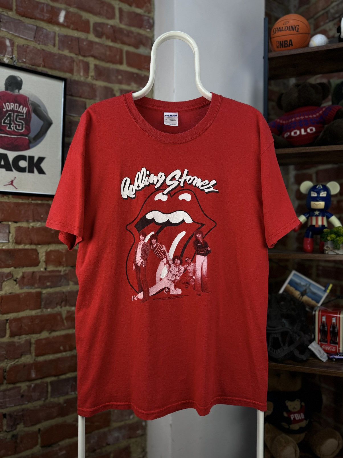 Gildan × Vintage Vintage Rolling Stones 2005 Gildan Red Short Sleeve T-Shirt Size US L / EU 52-54 / 3 - 1 Thumbnail