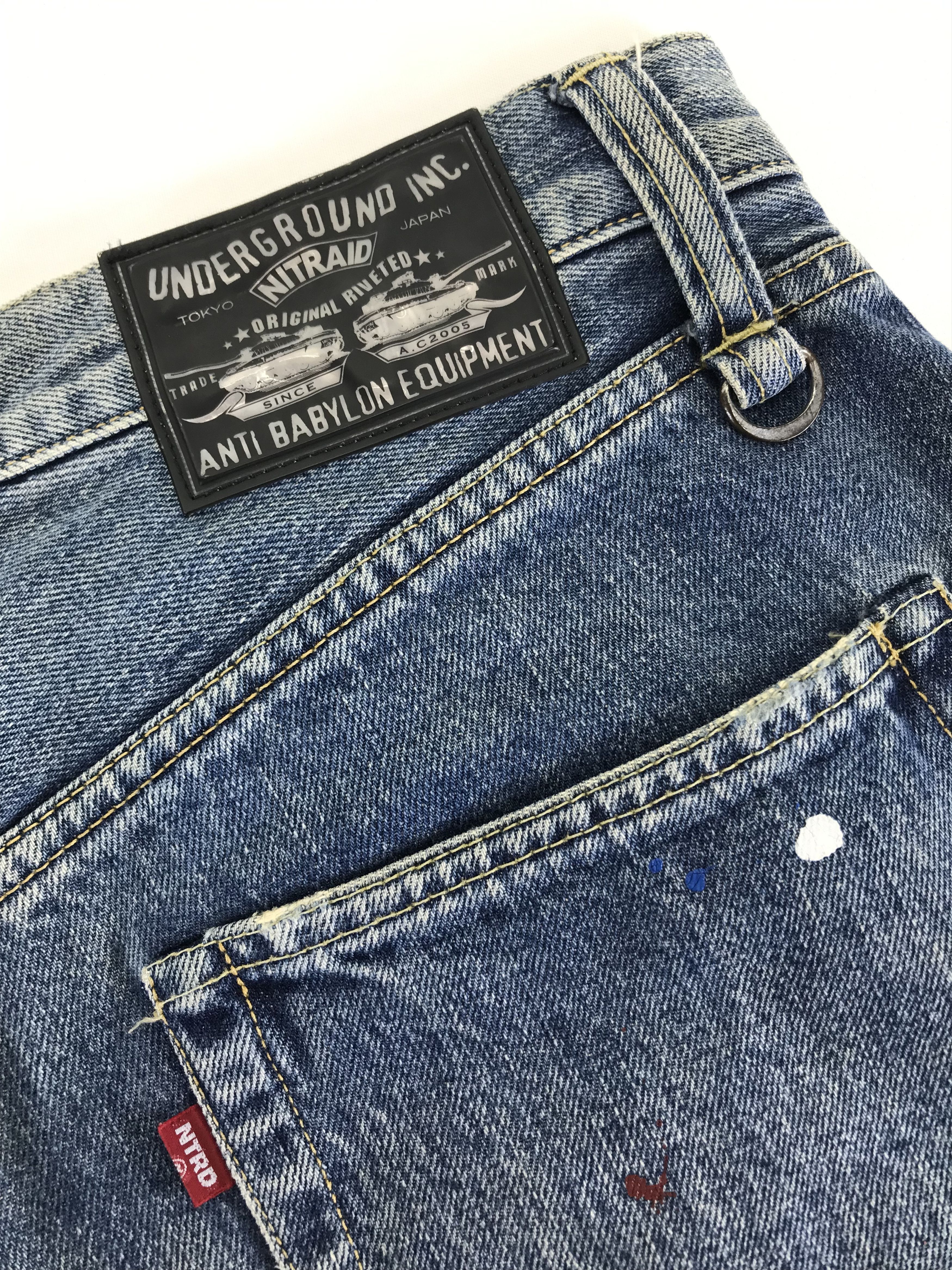 Nitraid Vintage Nitraid Japanese Paint Splatter Jeans Size US 34 / EU 50 - 14 Thumbnail