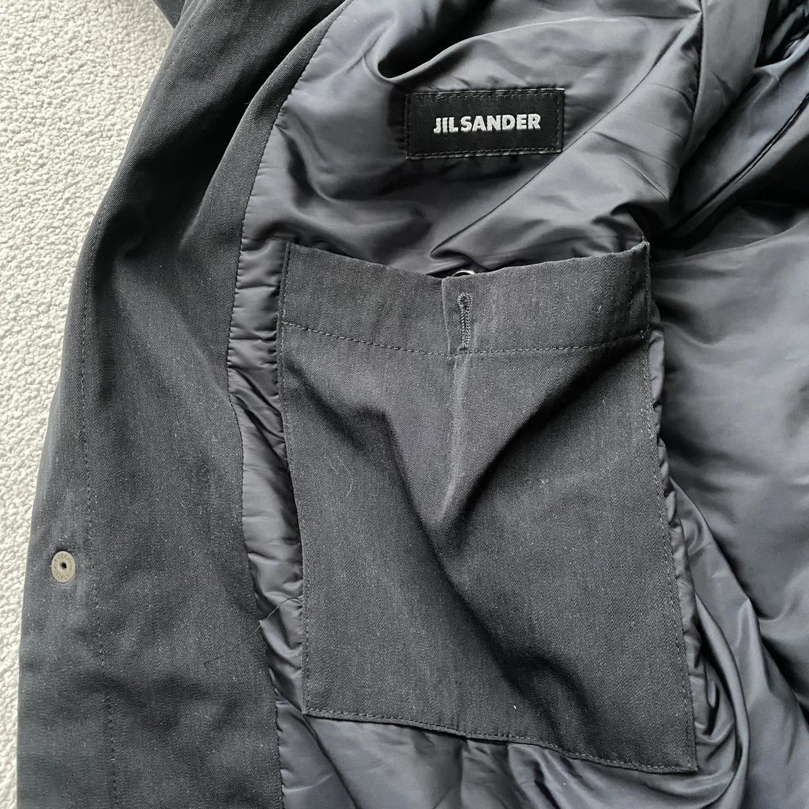 Jil Sander Jil Sanded Virgin Wool Black Trench Coat Overcoat Size US L / EU 52-54 / 3 - 6 Thumbnail